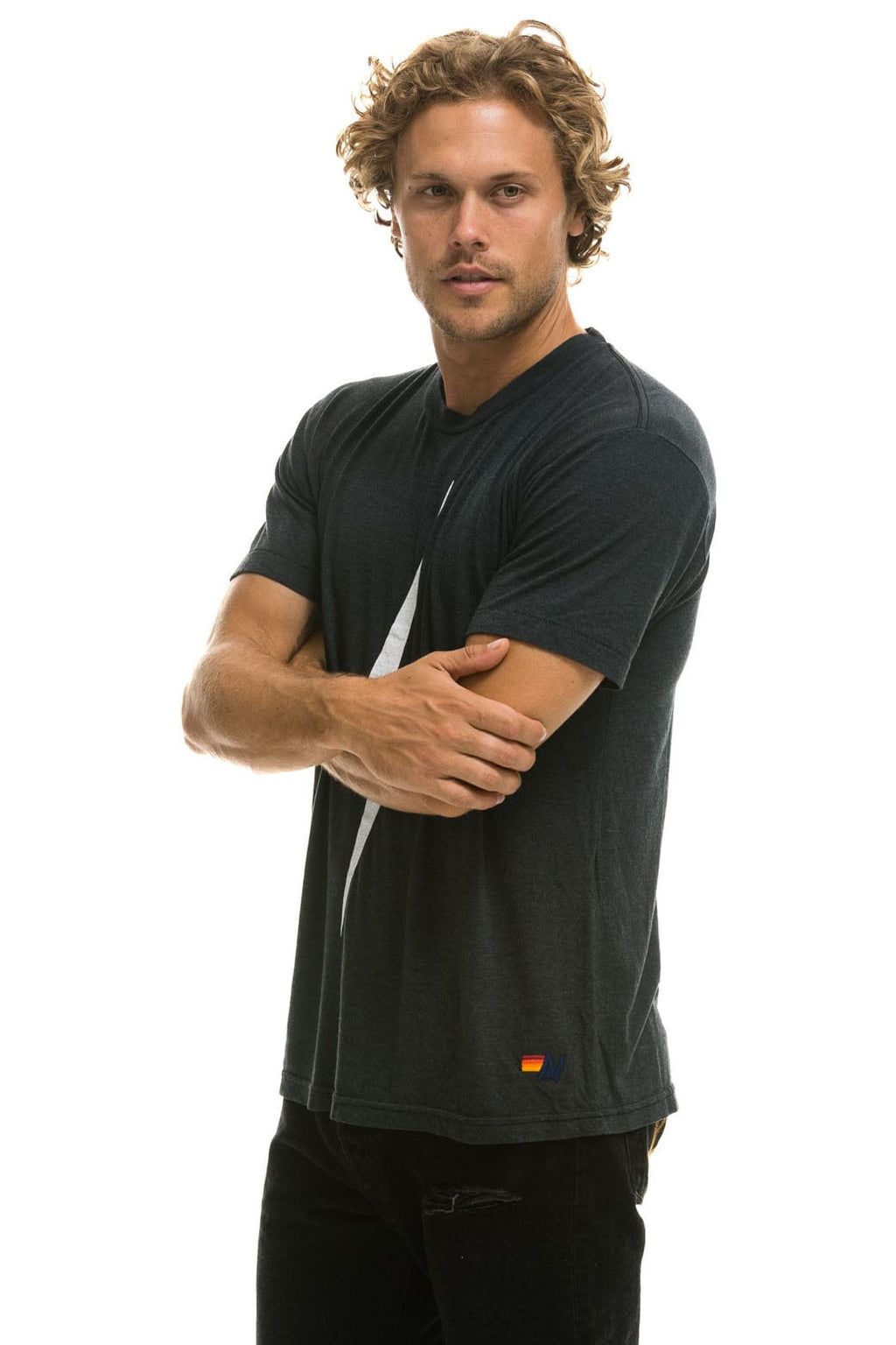 Retro BOLT TEE - CHARCOAL