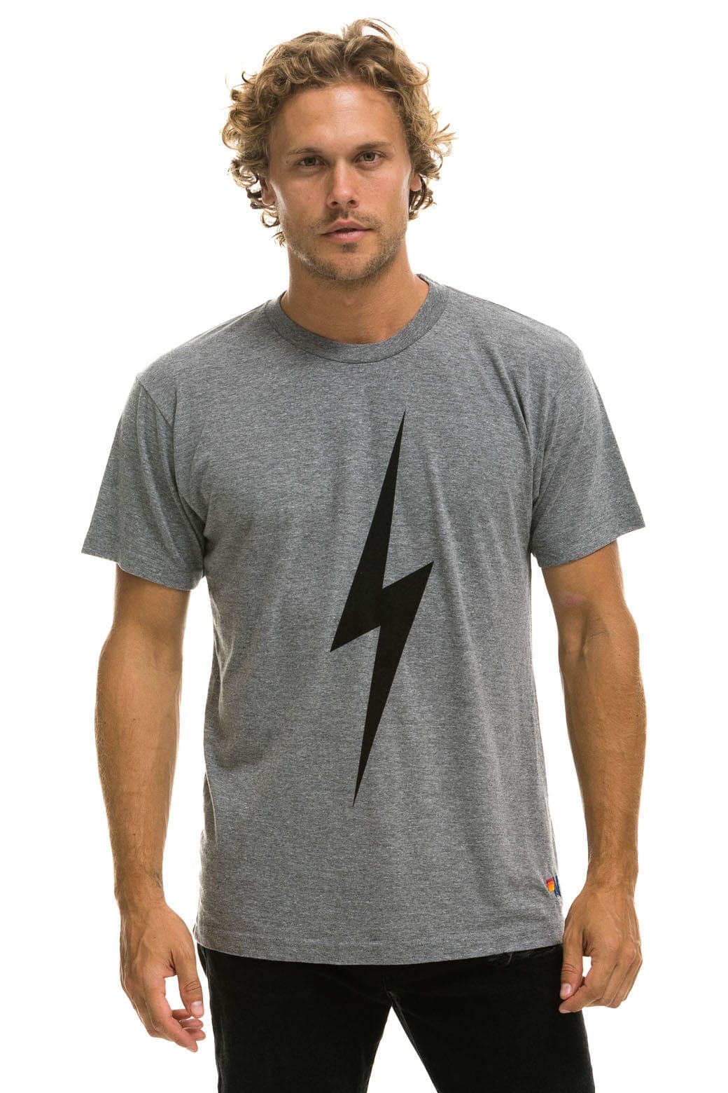 Retro BOLT TEE - HEATHER GREY
