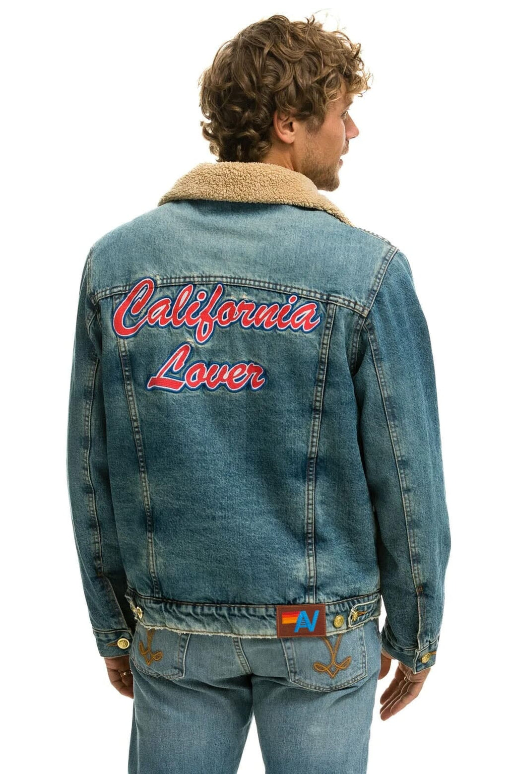 Retro CALI LOVER RANCH SHERPA DENIM JACKET - VINTAGE