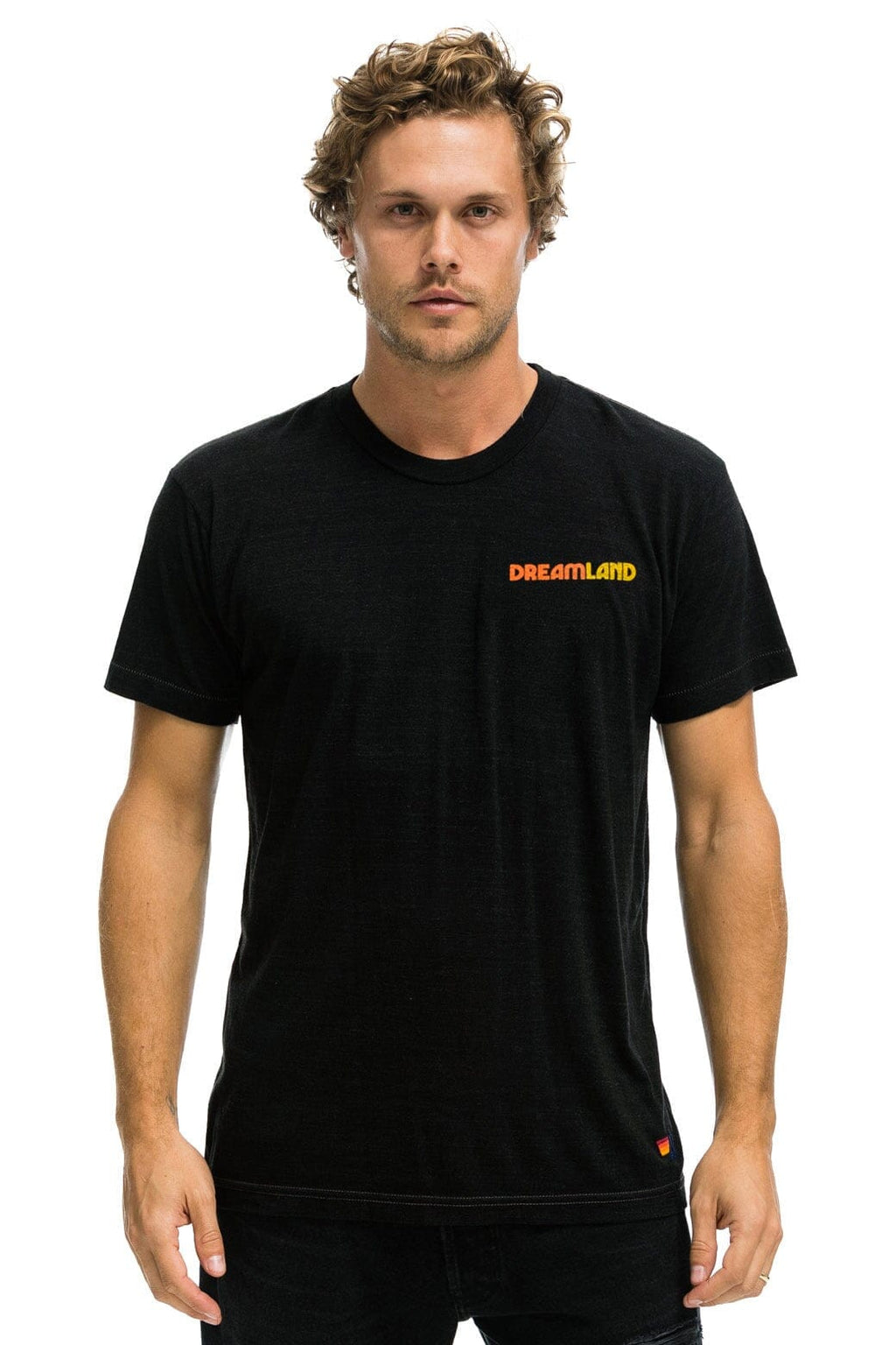 Retro DREAMLAND LOGO UNISEX CREW TEE - BLACK