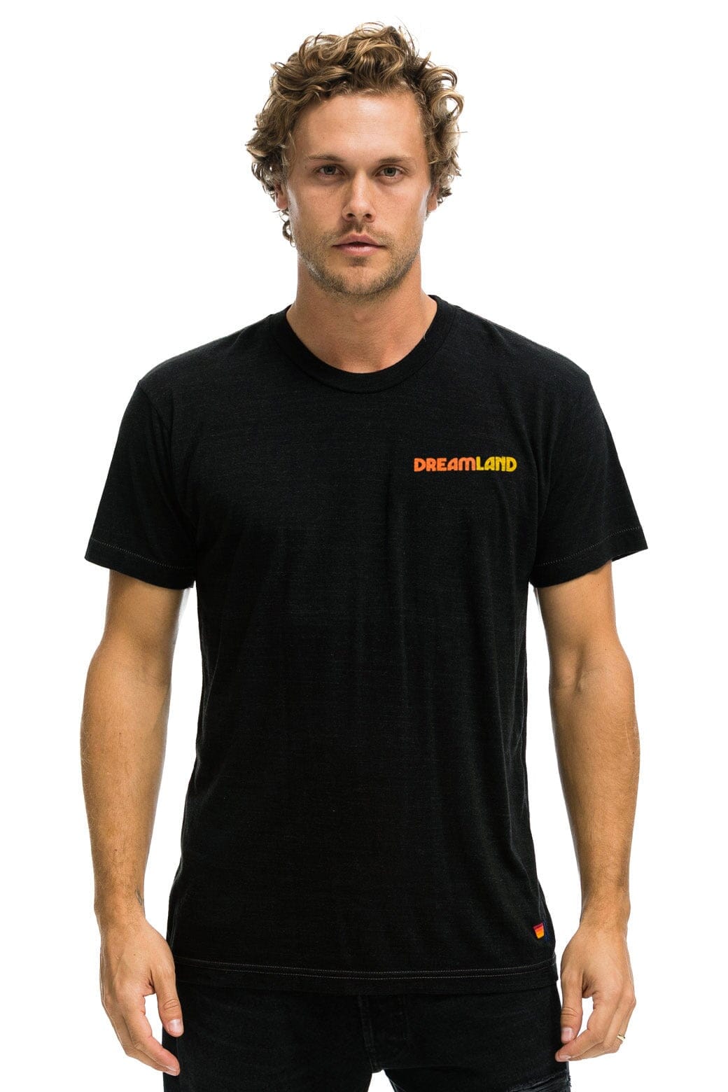 Retro DREAMLAND LOGO UNISEX CREW TEE - BLACK