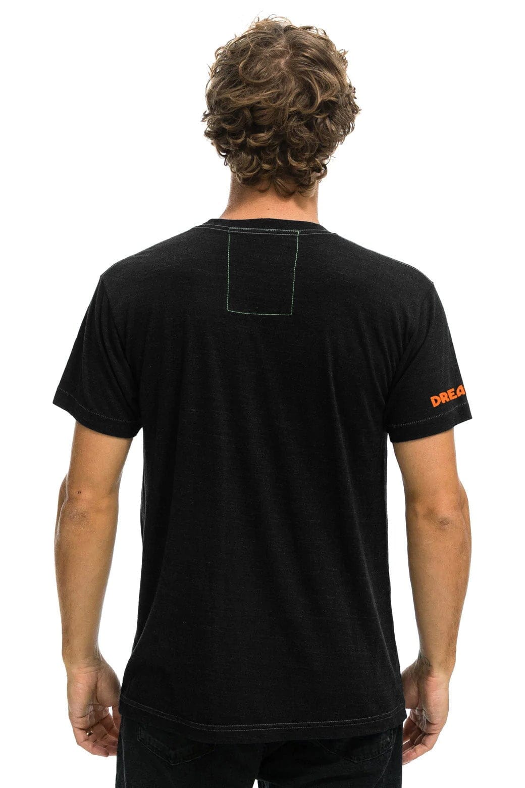 Retro DREAMLAND TIGER SMALL PRINT CREW TEE - BLACK