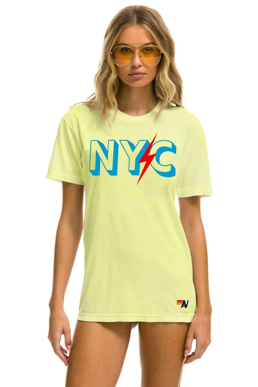 Retro GOV BALL 2024 UNISEX CREW TEE - NEON YELLOW