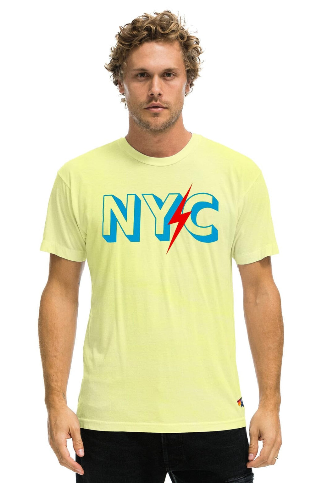 Retro GOV BALL 2024 UNISEX CREW TEE - NEON YELLOW