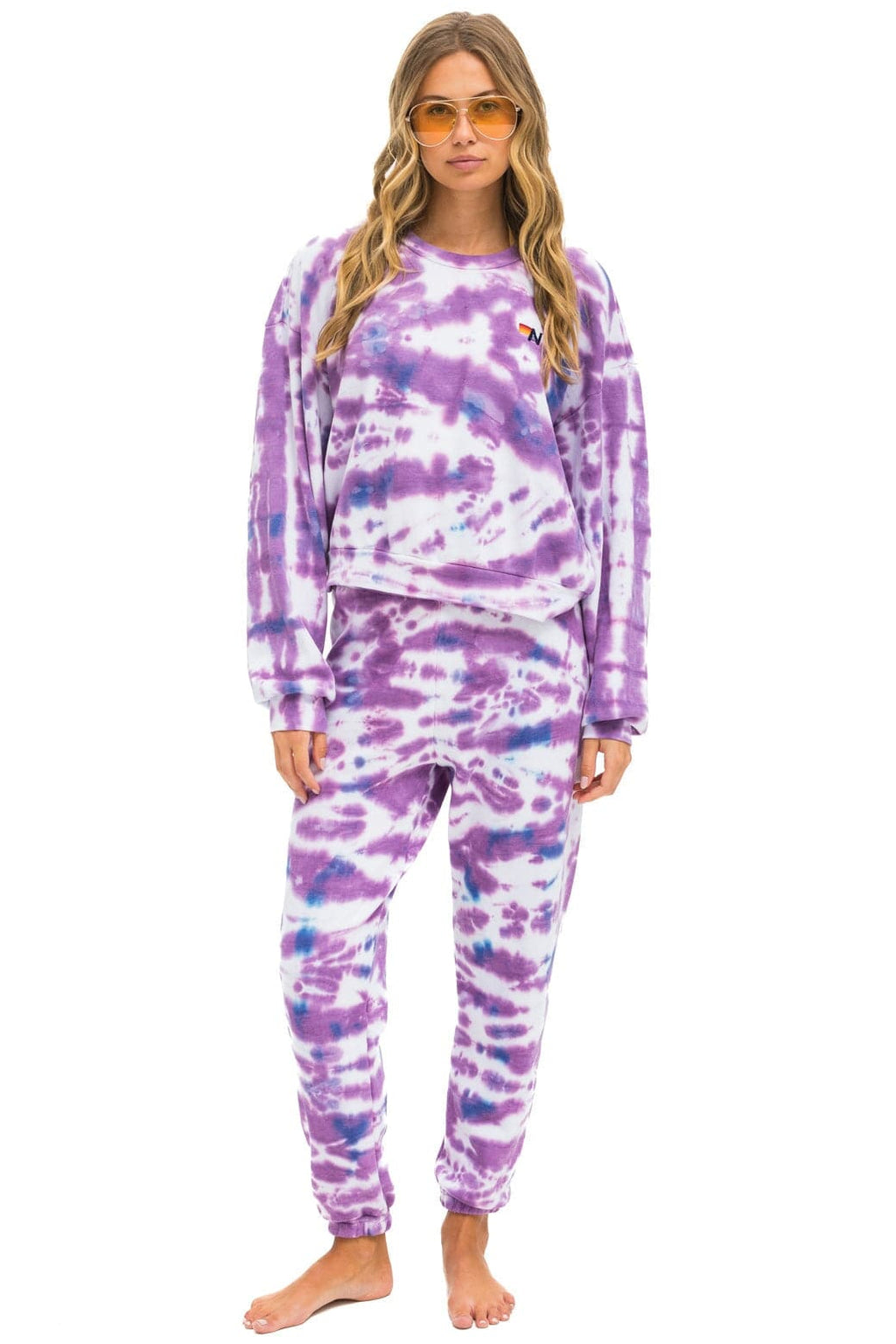 Retro HAND DYED SWEATPANTS - TIE DYE MAGENTA