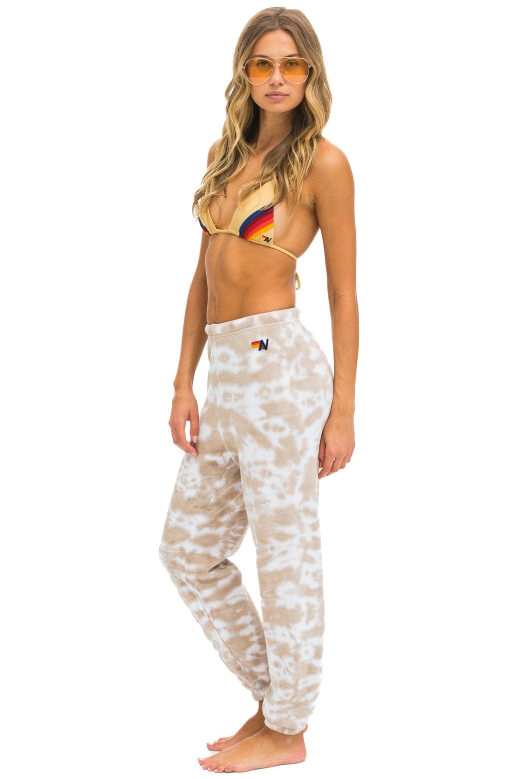 Retro HAND DYED SWEATPANTS - TIE DYE SAND
