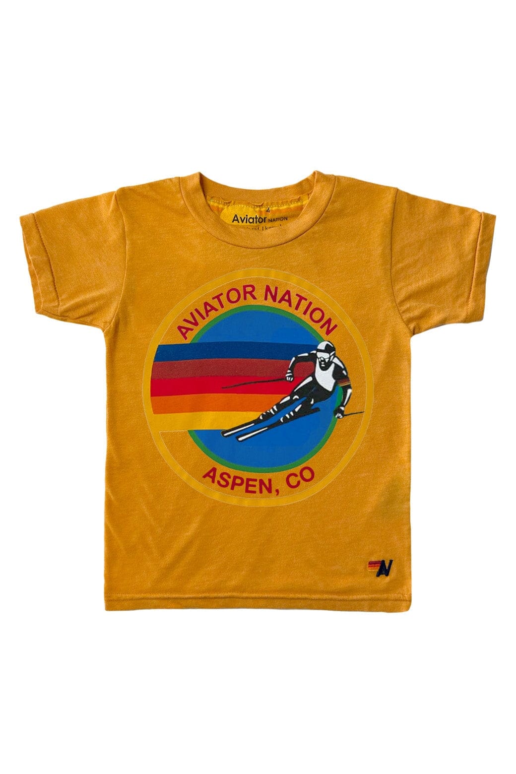 Retro KIDS AVIATOR NATION ASPEN TEE - GOLD