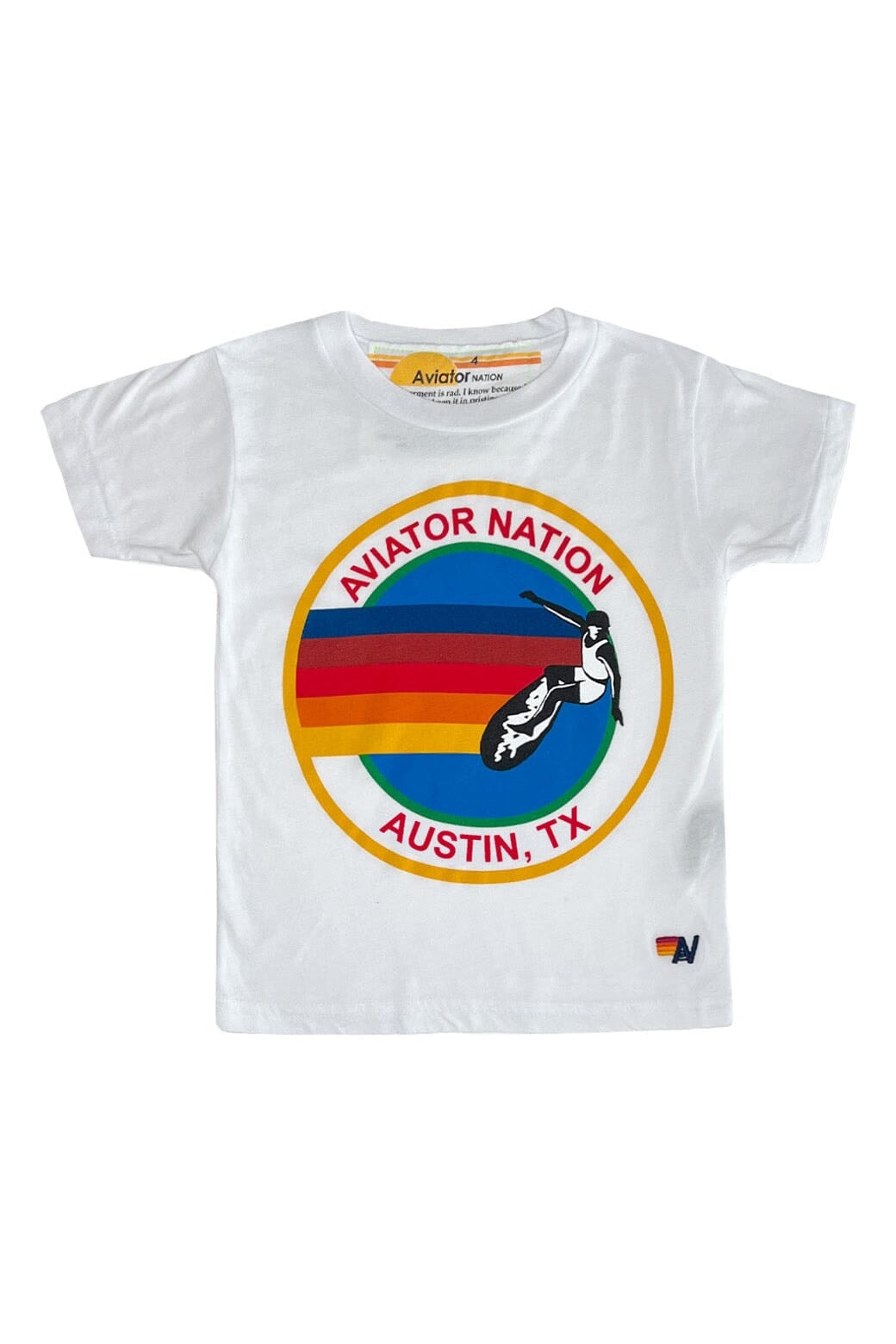 Retro KIDS AVIATOR NATION AUSTIN TEE - WHITE