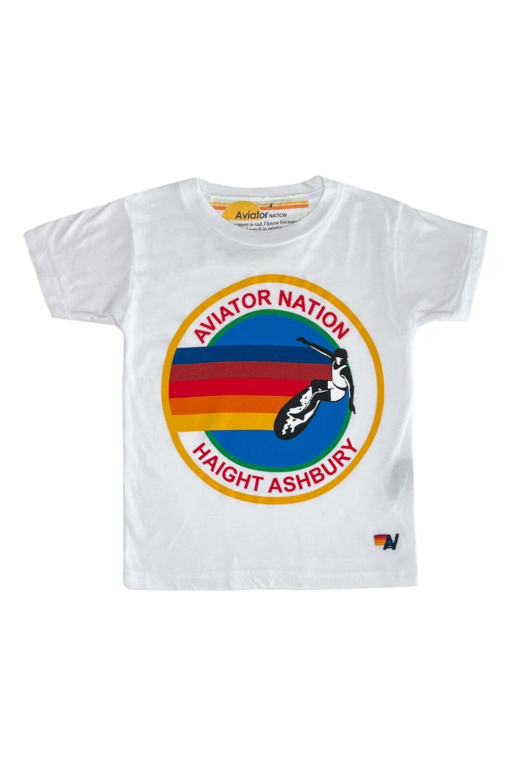 Retro KIDS AVIATOR NATION HAIGHT ASHBURY TEE - WHITE