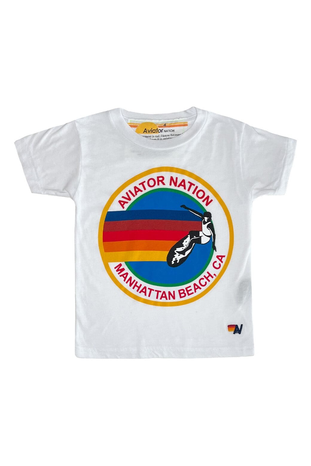Retro KIDS AVIATOR NATION MANHATTAN BEACH TEE - WHITE