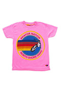 Retro KIDS AVIATOR NATION NORTH SHORE TEE - NEON PINK