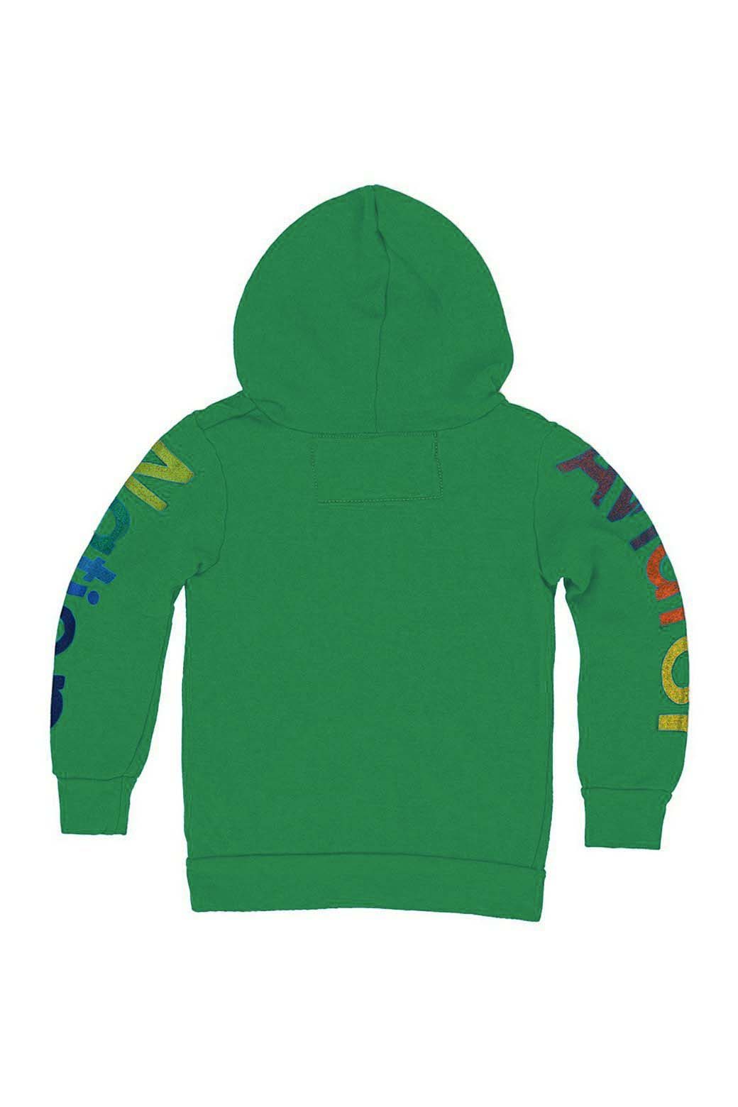 Retro KIDS AVIATOR NATION VENICE ZIP HOODIE - KELLY GREEN