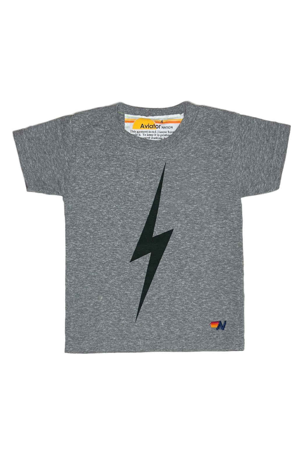Retro KIDS BOLT TEE - HEATHER GREY