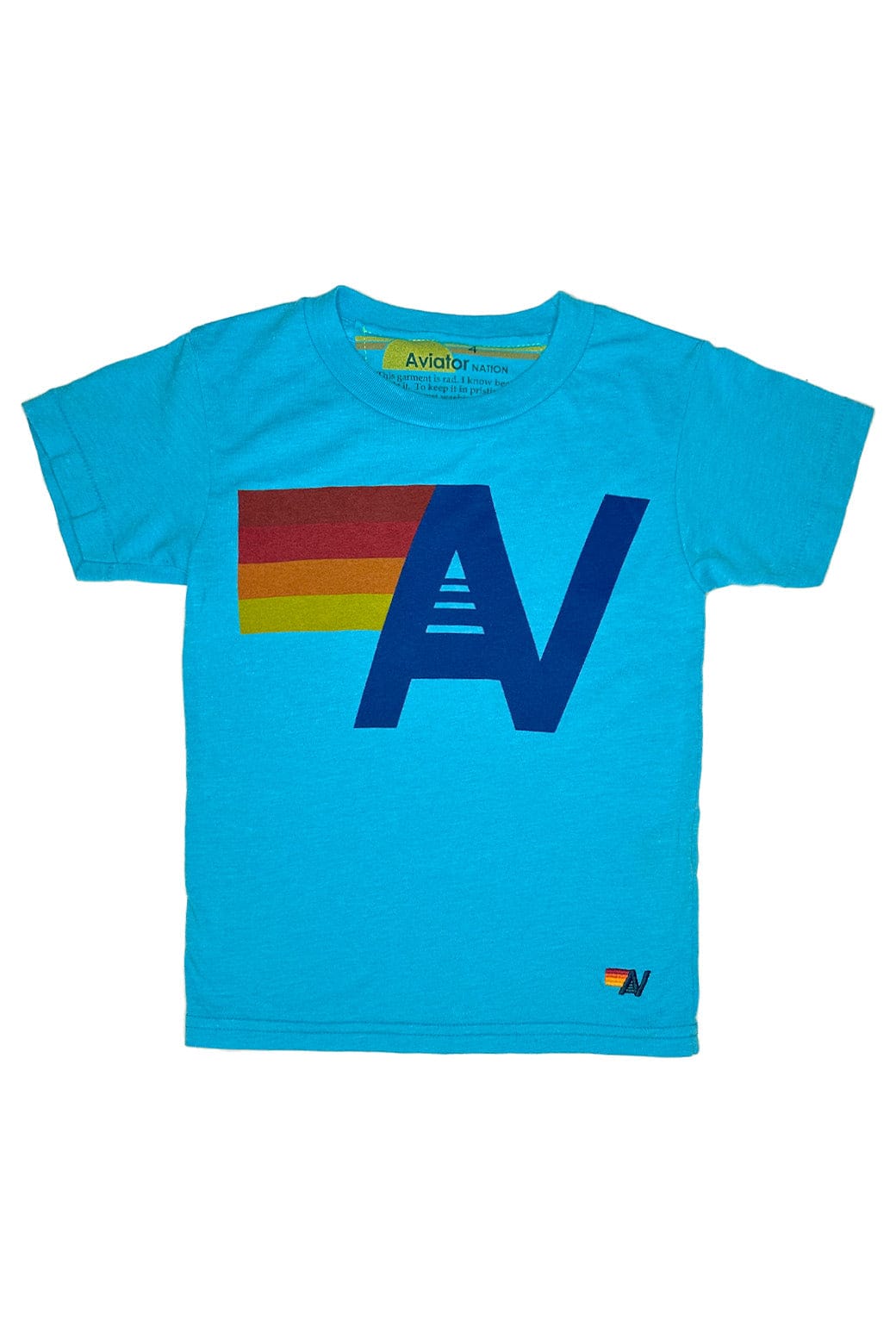 Retro KIDS LOGO TEE - NEON BLUE
