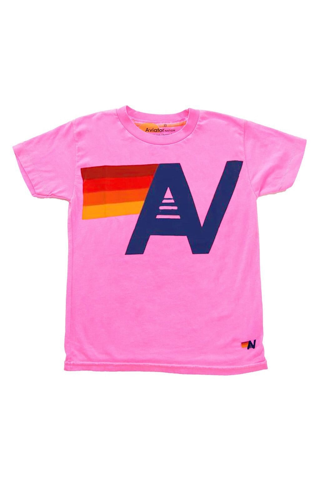 Retro KIDS LOGO TEE - NEON PINK