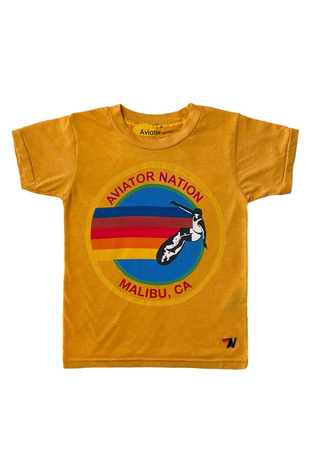 Retro KIDS AVIATOR NATION MALIBU TEE - GOLD