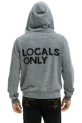 Retro LOCALS ONLY HOODIE - HEATHER GREY