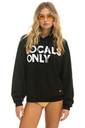 Retro LOCALS ONLY RELAXED PULLOVER HOODIE - BLACK