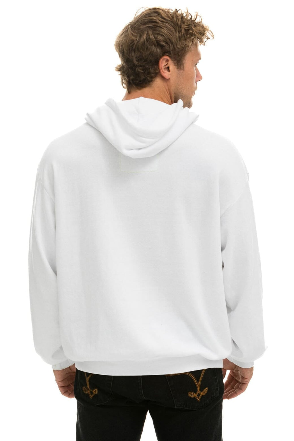 Retro LOCALS ONLY RELAXED PULLOVER HOODIE - WHITE
