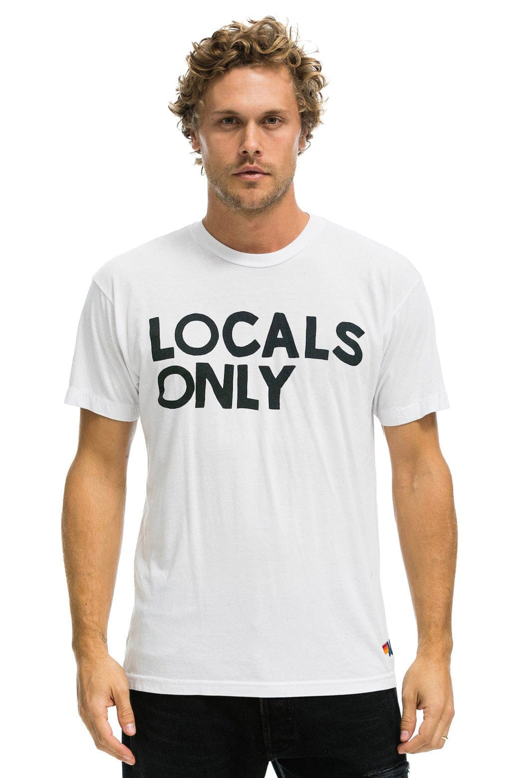Retro LOCALS ONLY TEE - WHITE