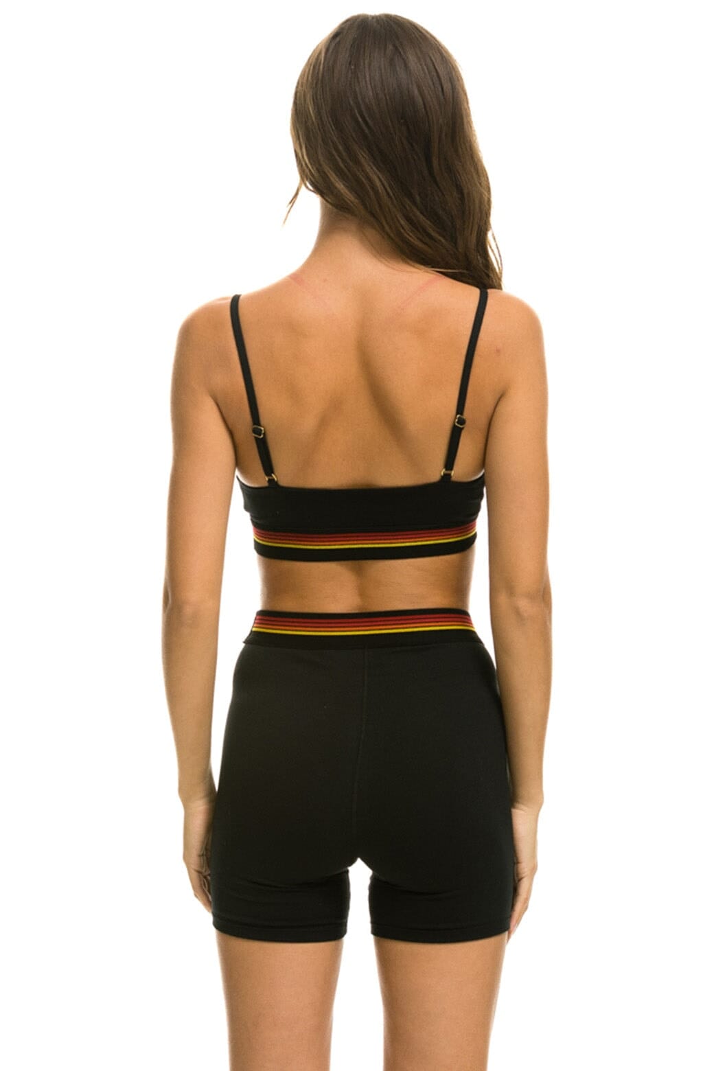 Retro LOGO ELASTIC KEYHOLE BRA - BLACK