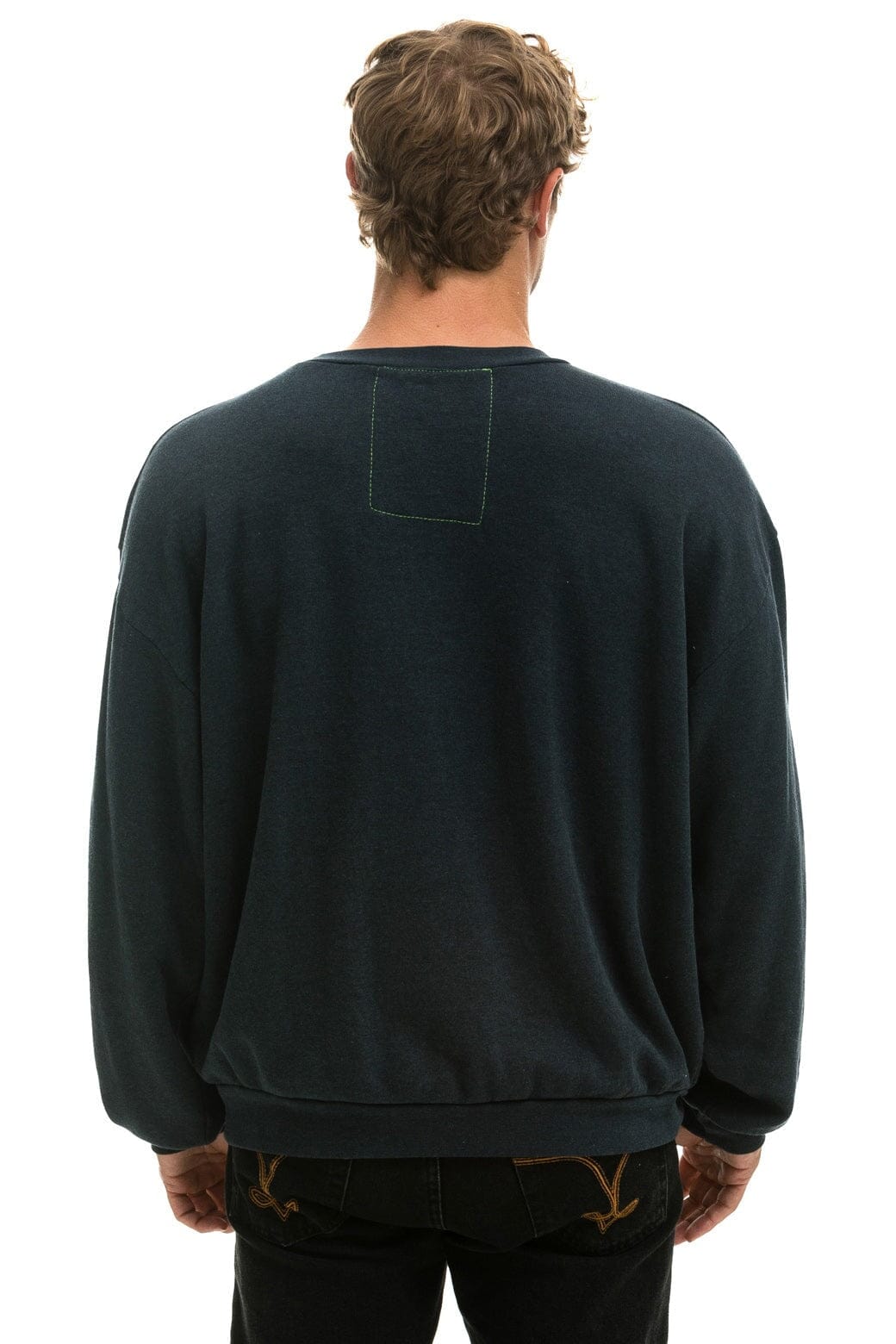 Retro LOGO RELAXED CREW SWEATSHIRT - CHARCOAL