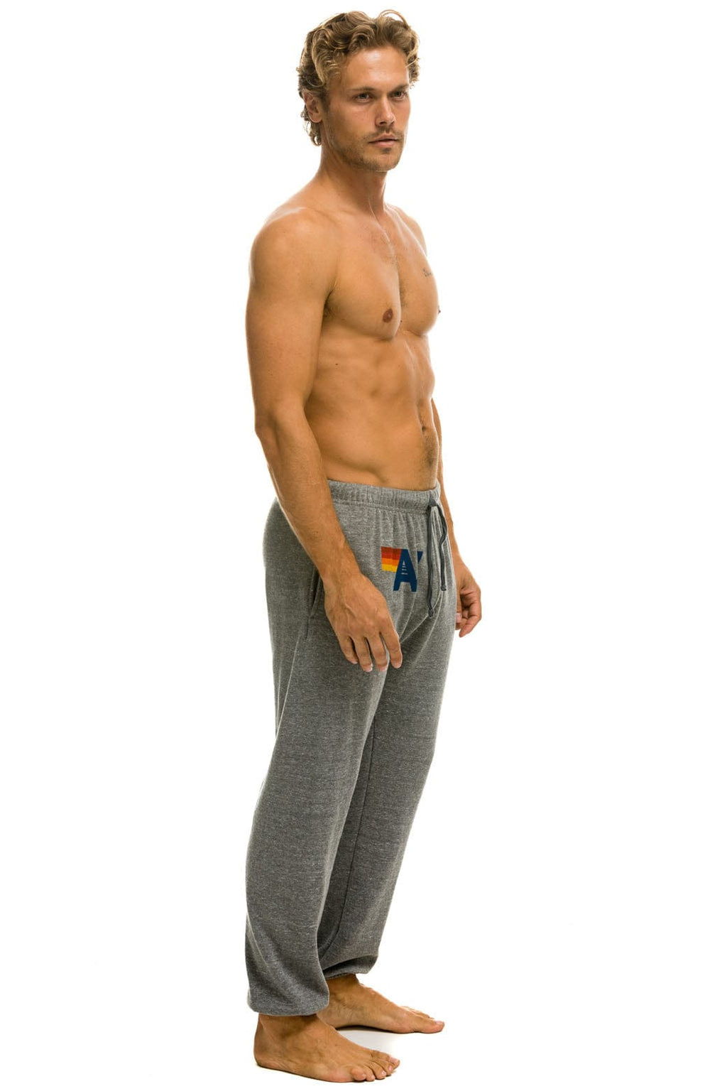 Retro LOGO SWEATPANTS - HEATHER GREY
