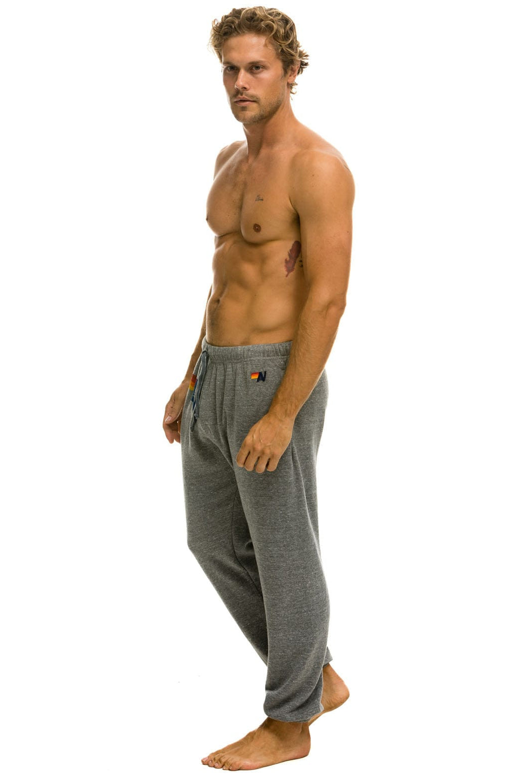 Retro LOGO SWEATPANTS - HEATHER GREY