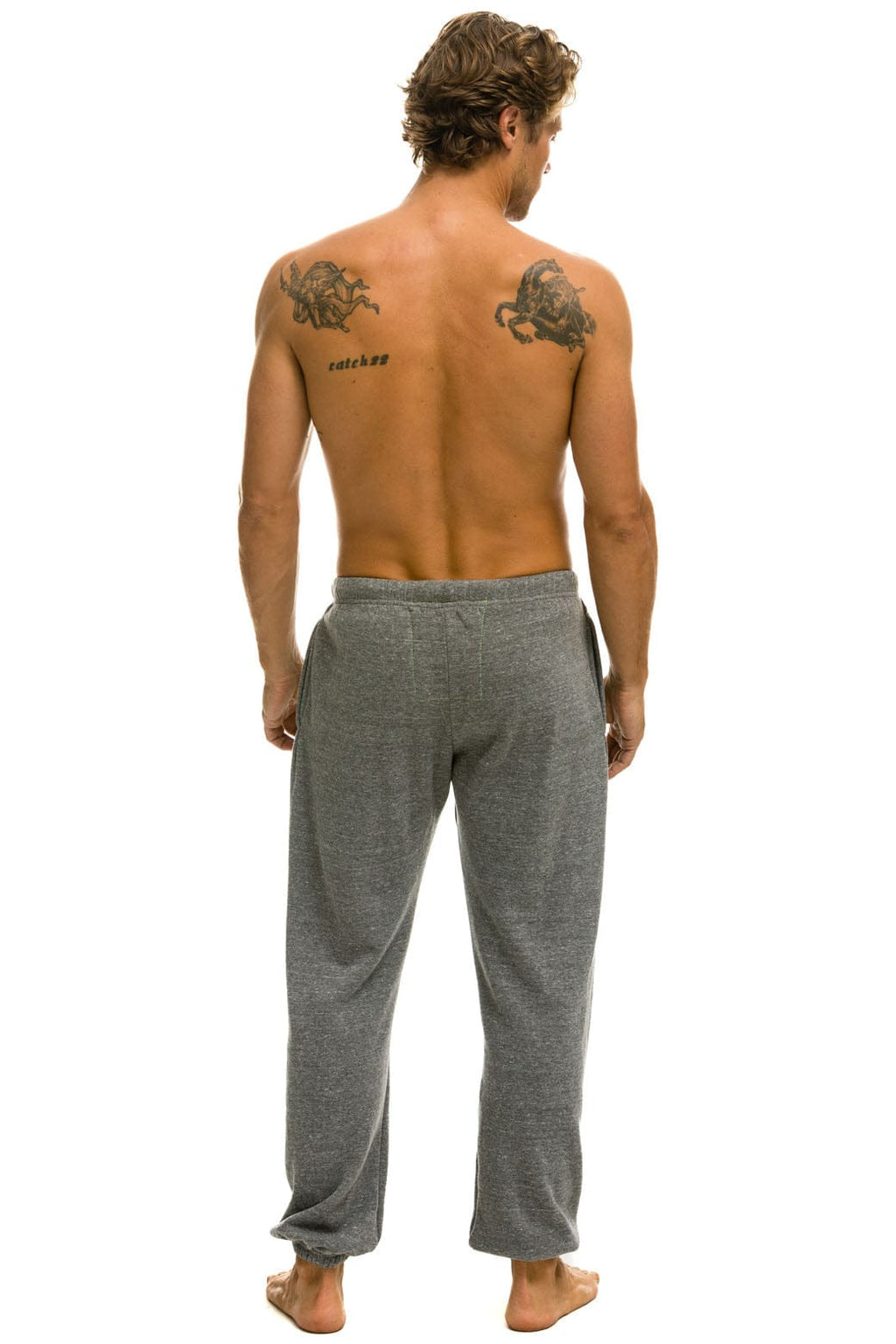 Retro LOGO SWEATPANTS - HEATHER GREY