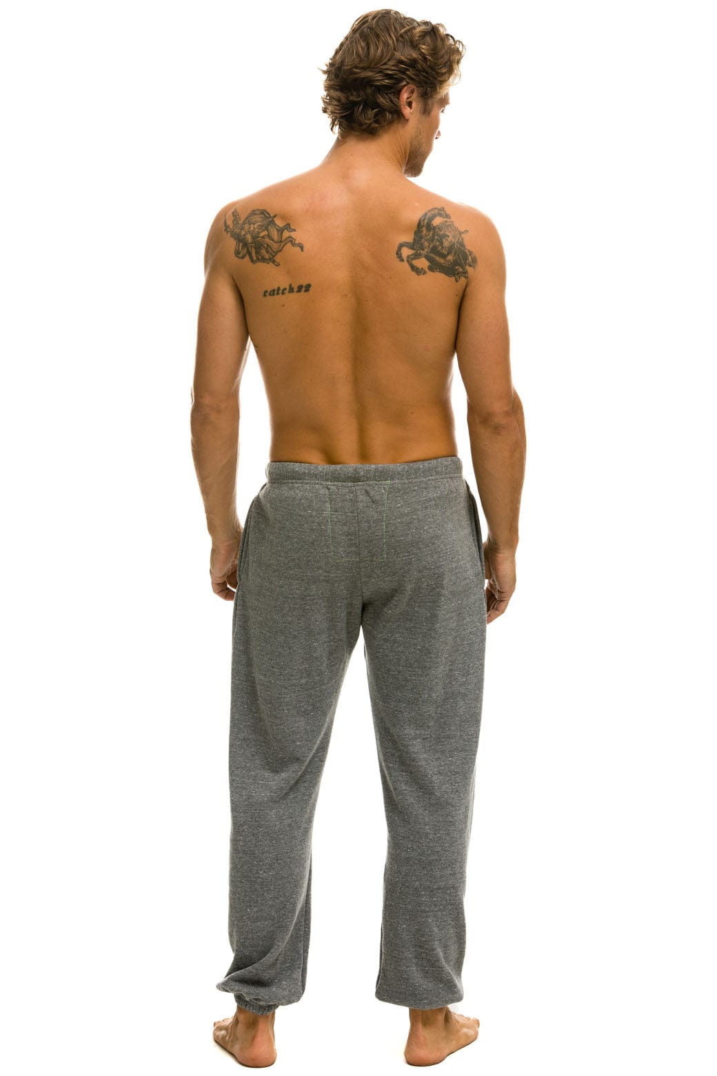 Retro LOGO SWEATPANTS - HEATHER GREY
