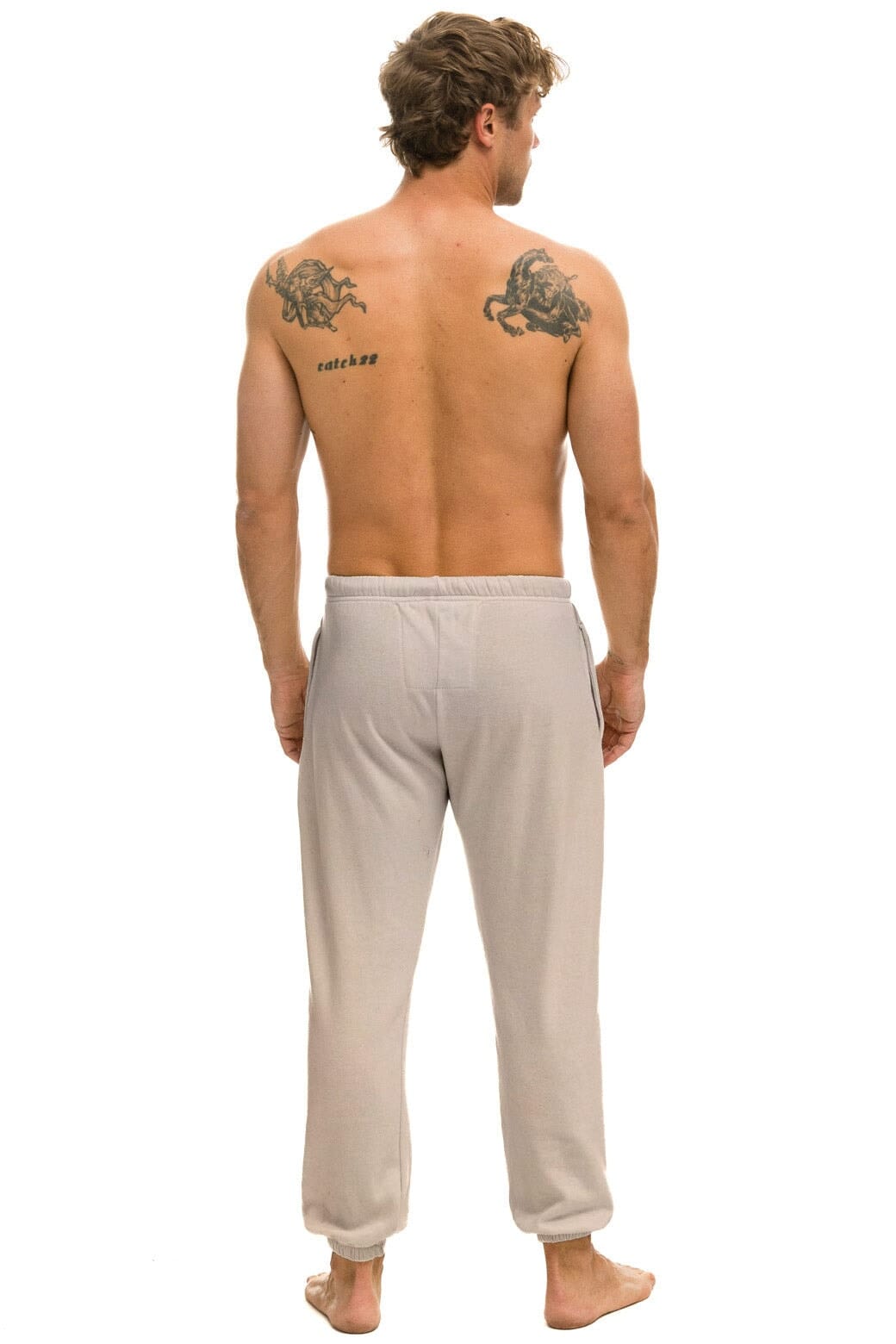Retro LOGO SWEATPANTS - SAND