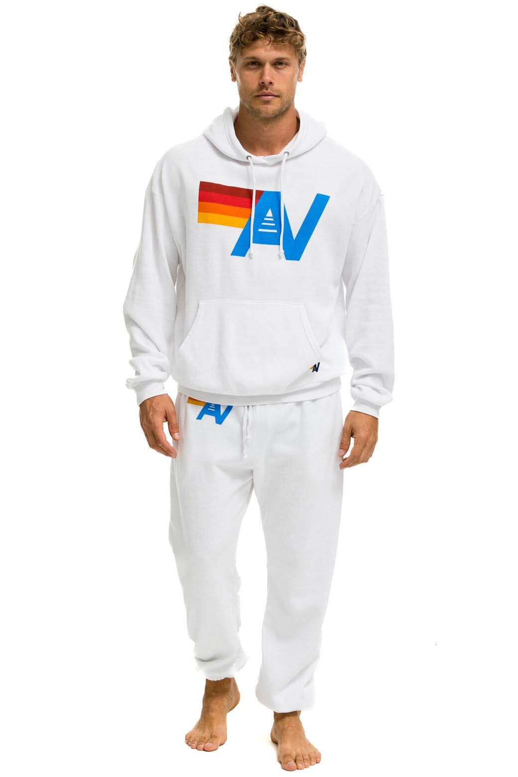 Retro LOGO SWEATPANTS - WHITE