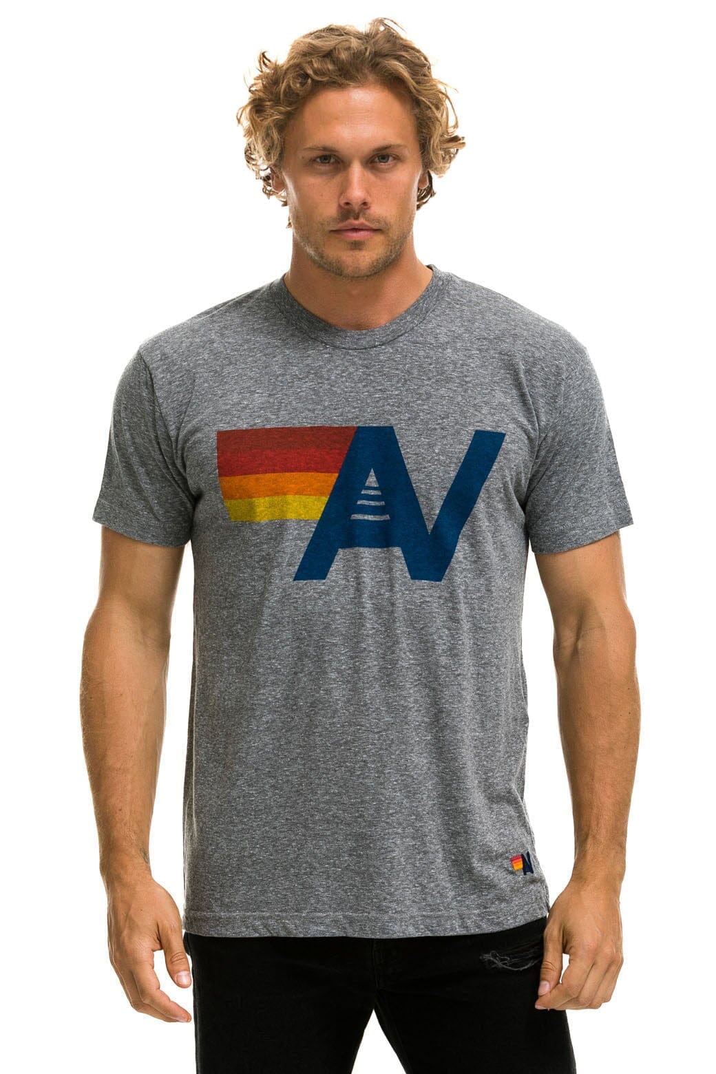 Retro LOGO TEE - HEATHER GREY
