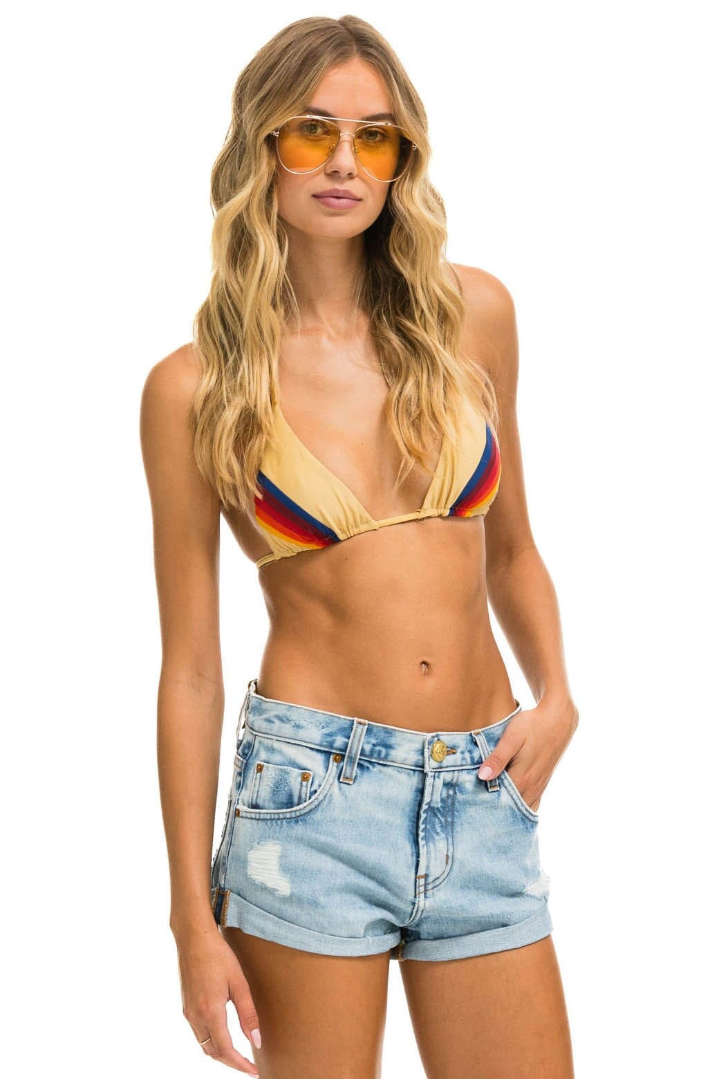 Retro LOW RISE ROCKER JEAN SHORTS - SUPER LIGHT