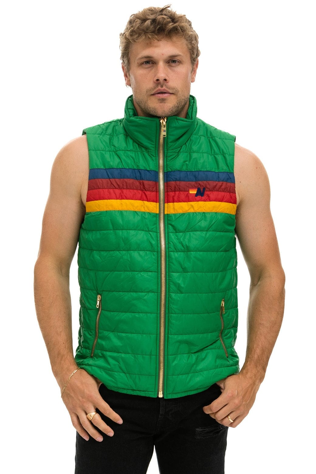 Retro MENS 4 STRIPE VEST - AMAZON