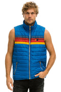 Retro MENS 4 STRIPE VEST - SNORKEL BLUE