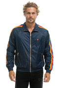 Retro MENS 4 STRIPE WINDBREAKER - NAVY