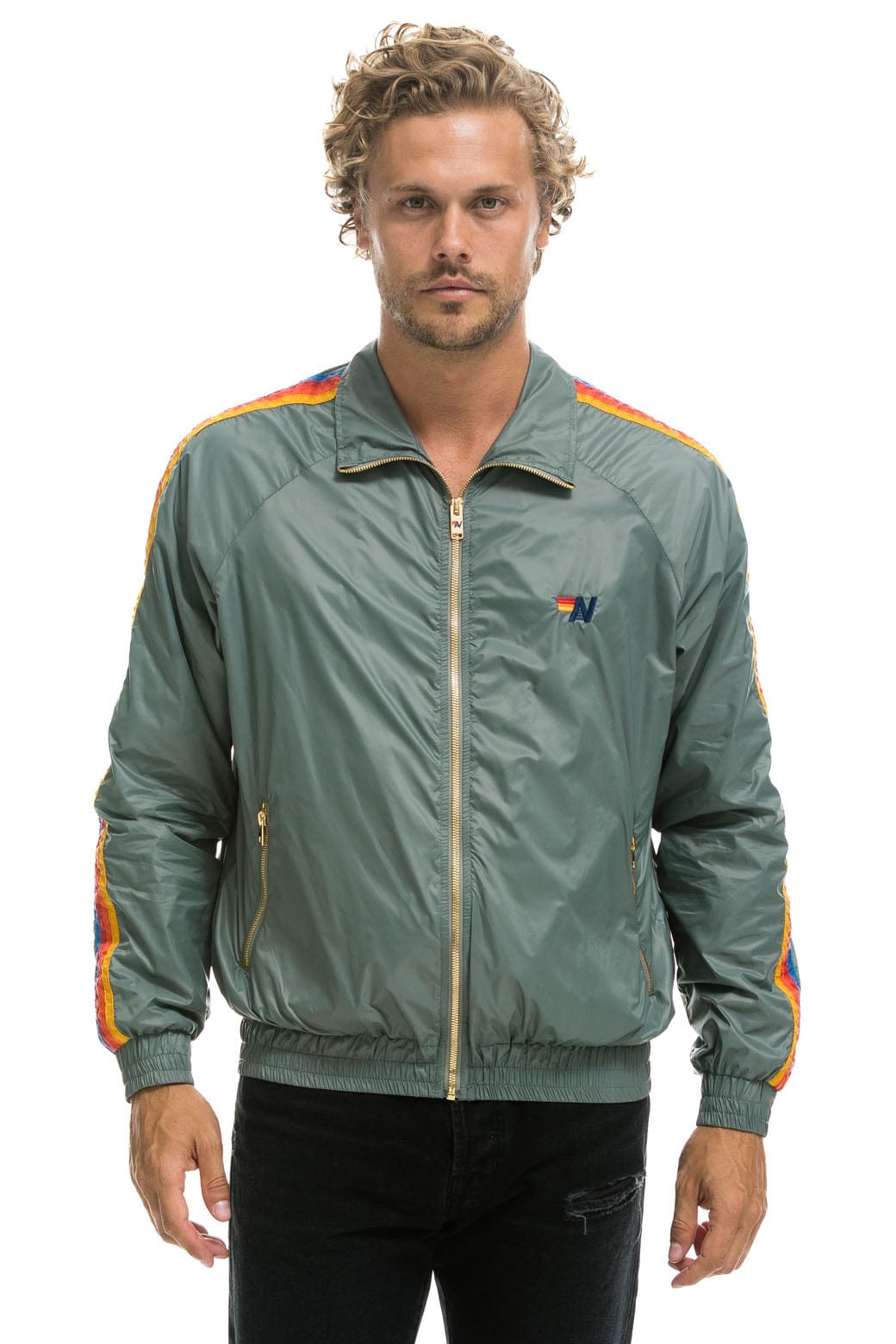 Retro MENS 4 STRIPE WINDBREAKER - SEDONA