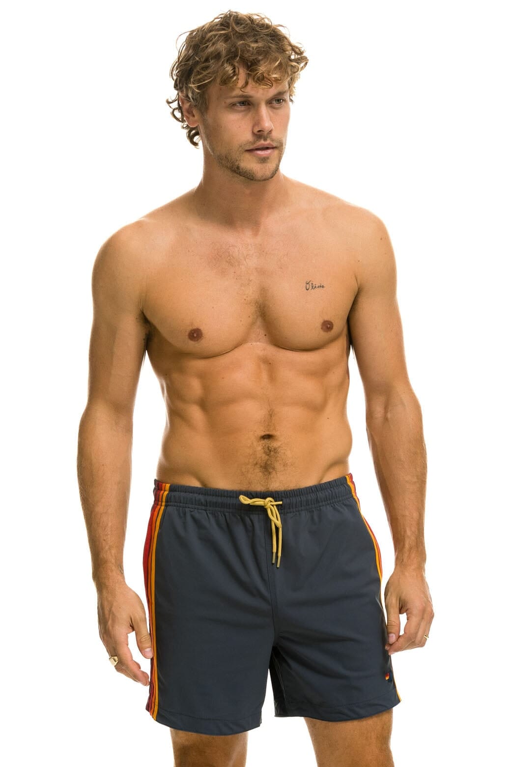 Retro MENS 5 STRIPE FLEX SHORTS - TITANIUM