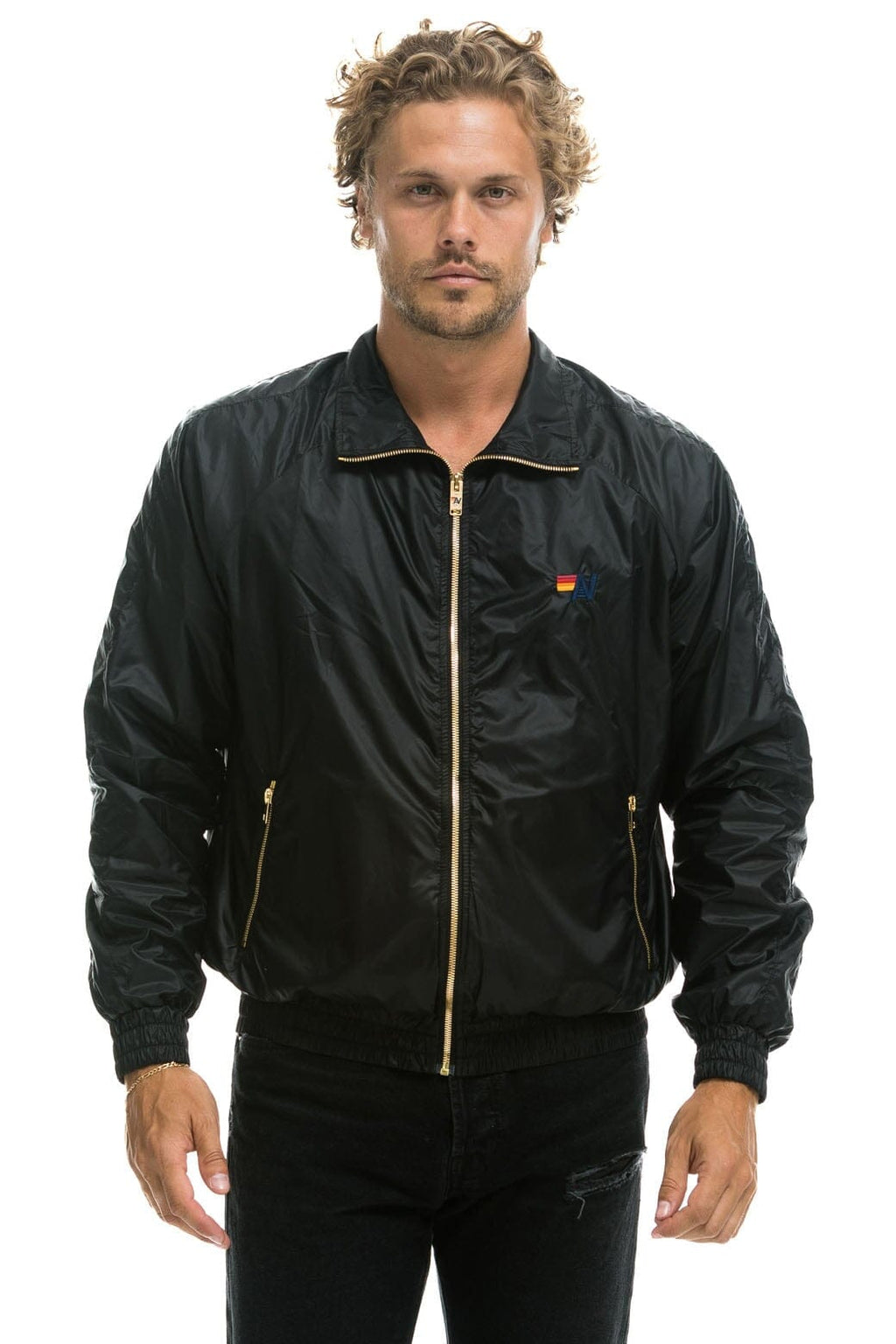 Retro MENS BASIC WINDBREAKER - BLACK