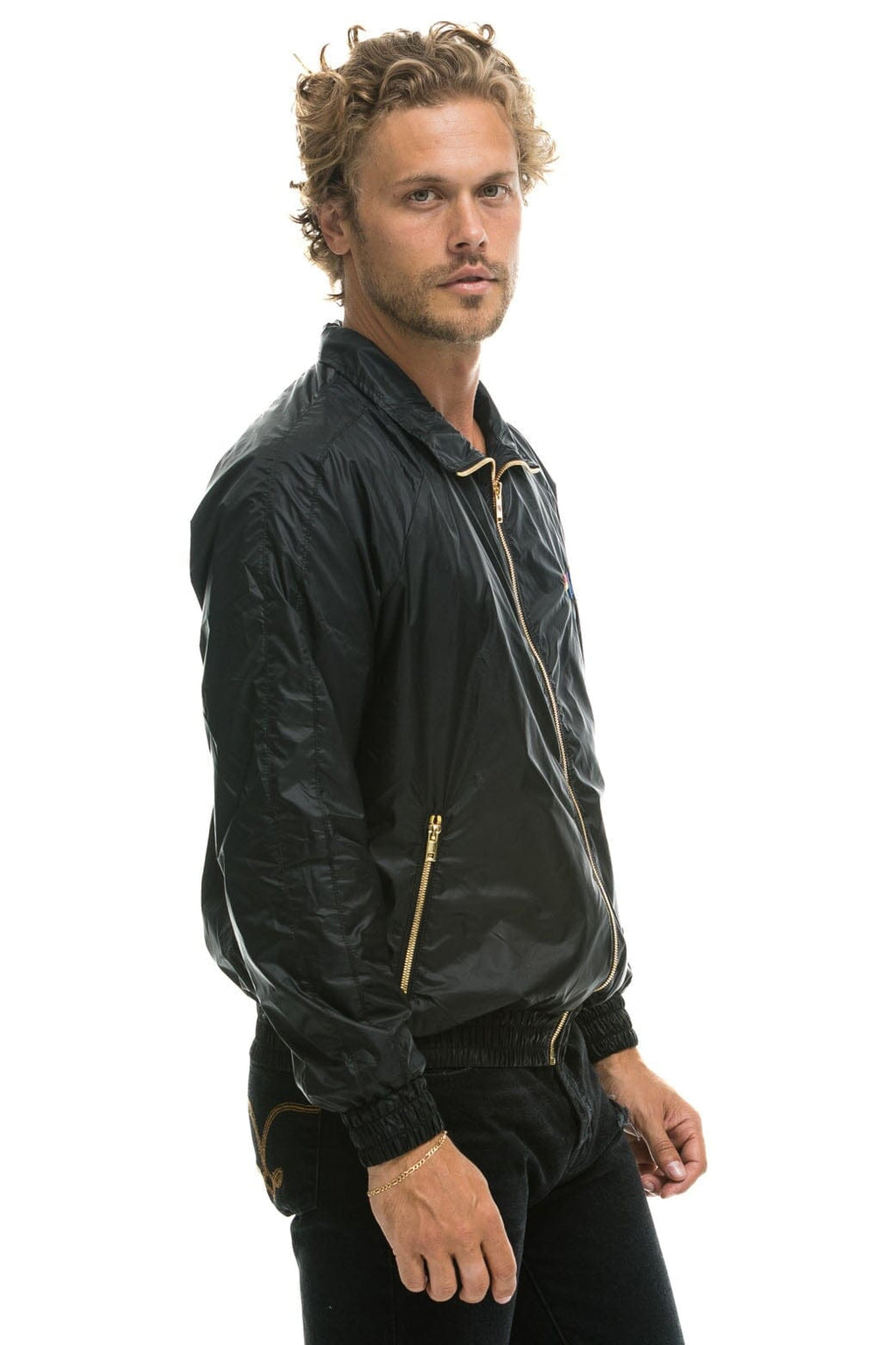 Retro MENS BASIC WINDBREAKER - BLACK