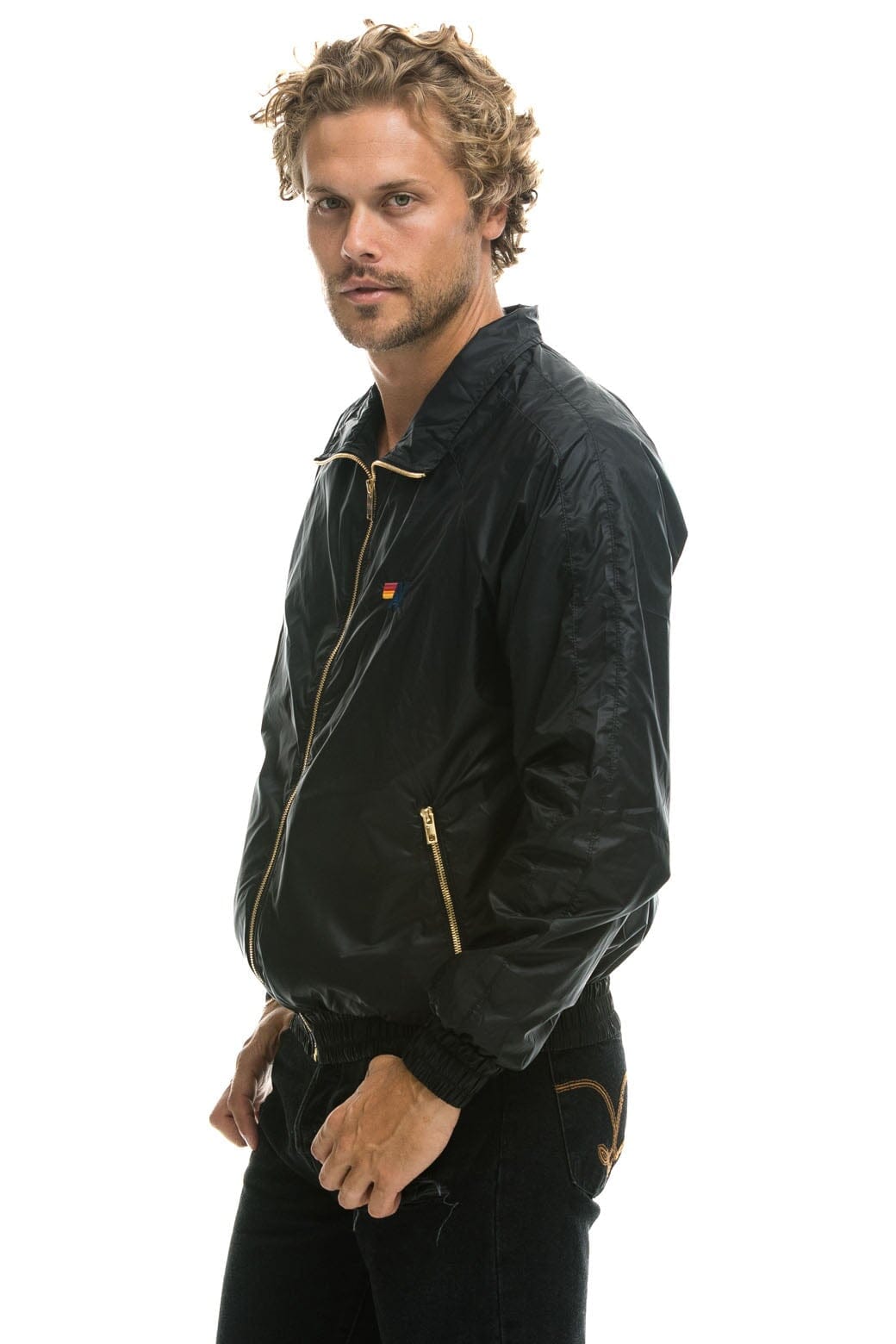 Retro MENS BASIC WINDBREAKER - BLACK