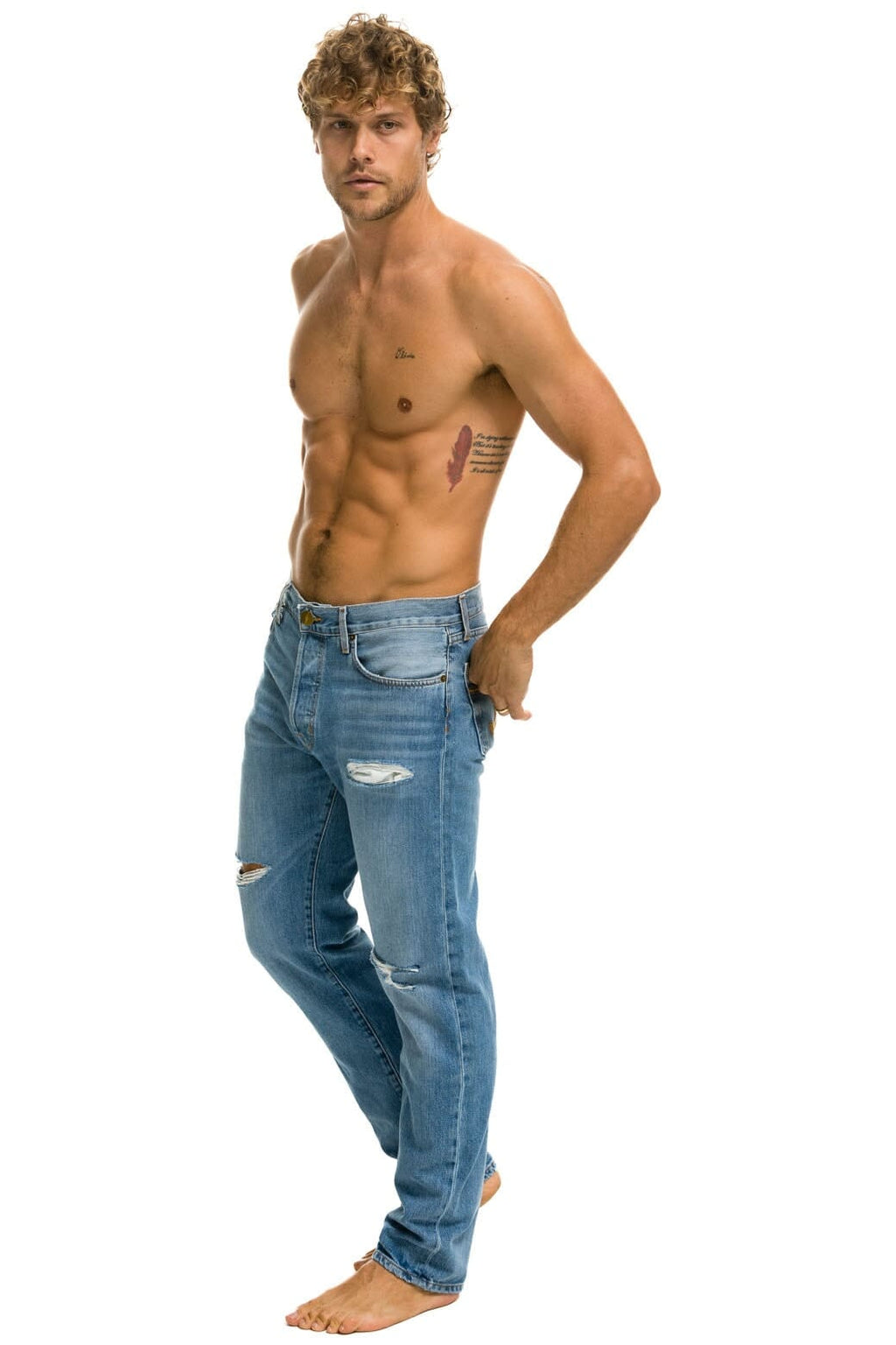 Retro MENS CLASSIC STRAIGHT LEG DENIM JEAN - SUPER LIGHT