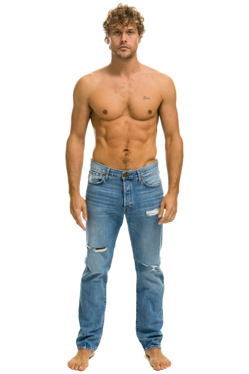 Retro MENS CLASSIC STRAIGHT LEG DENIM JEAN - SUPER LIGHT