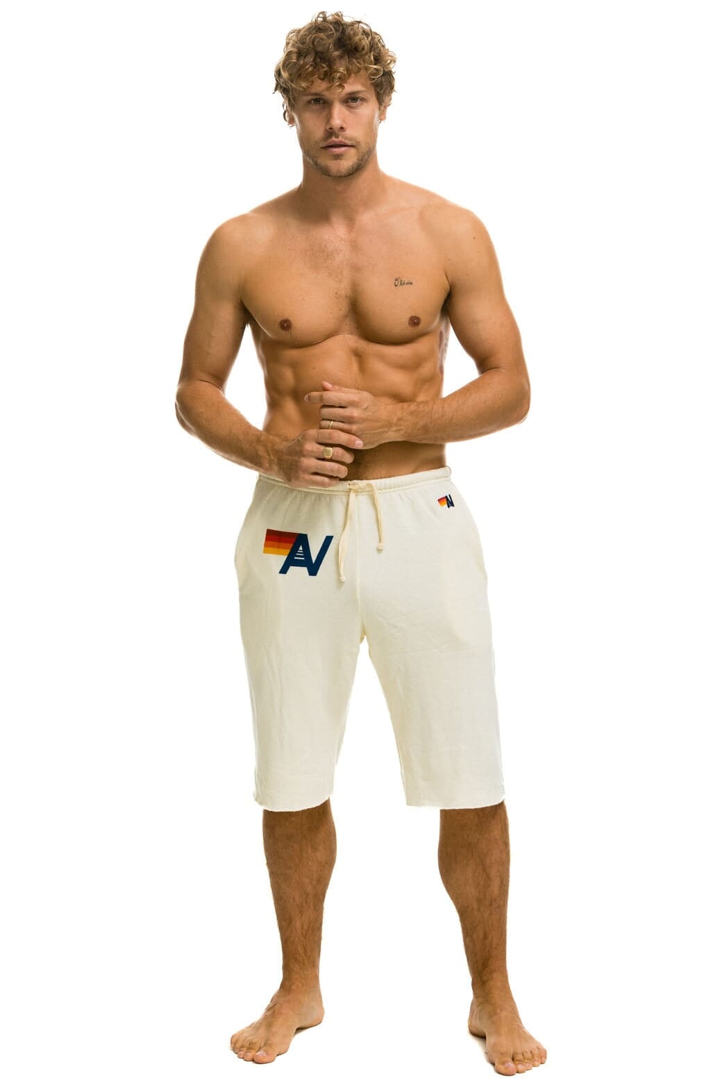 Retro LOGO SWEATSHORTS - VINTAGE WHITE
