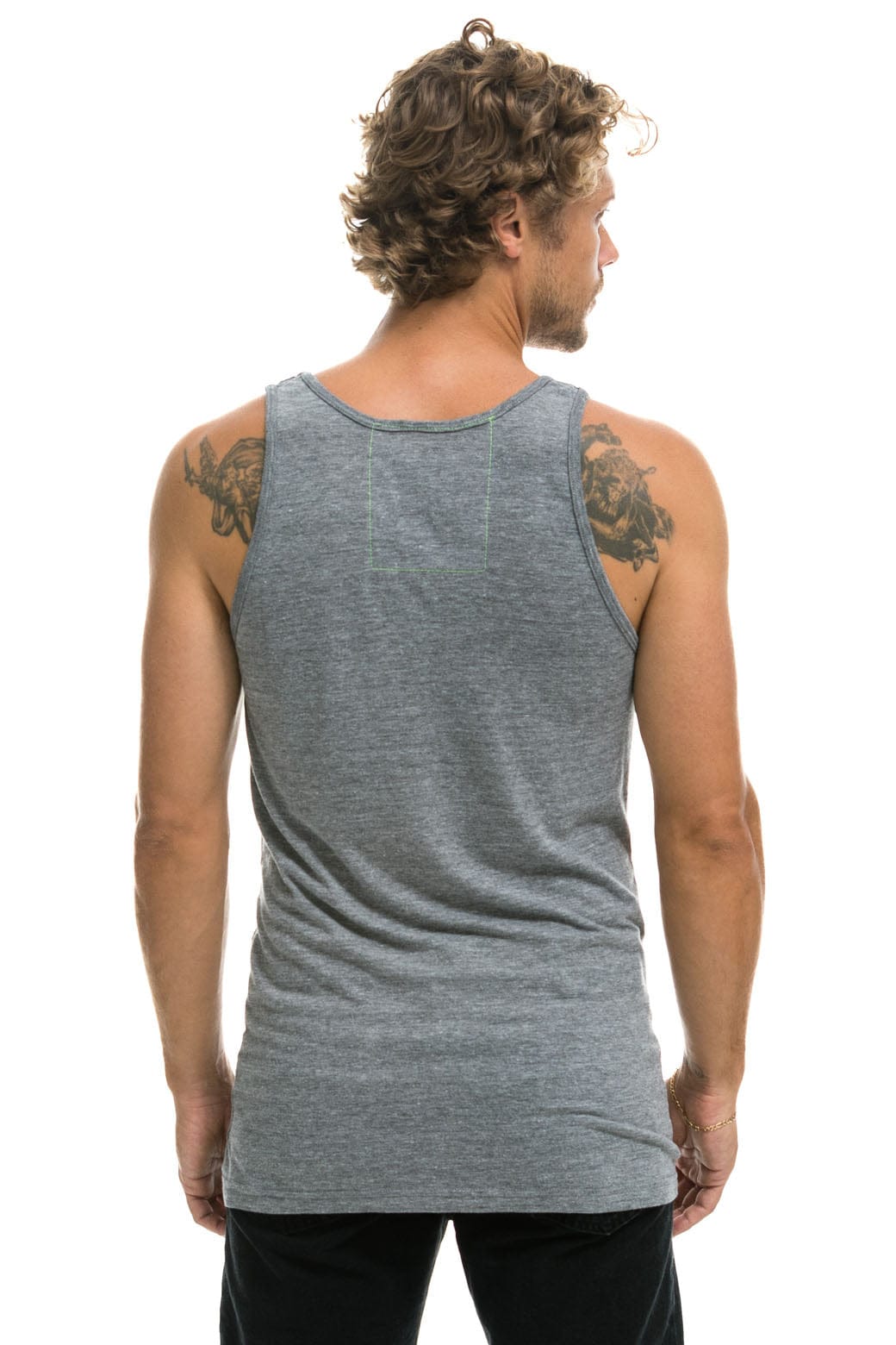 Retro MENS LOGO TANK - HEATHER GREY