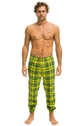 Retro UNISEX PLAID LODGE PANT - AVOCADO PLAID