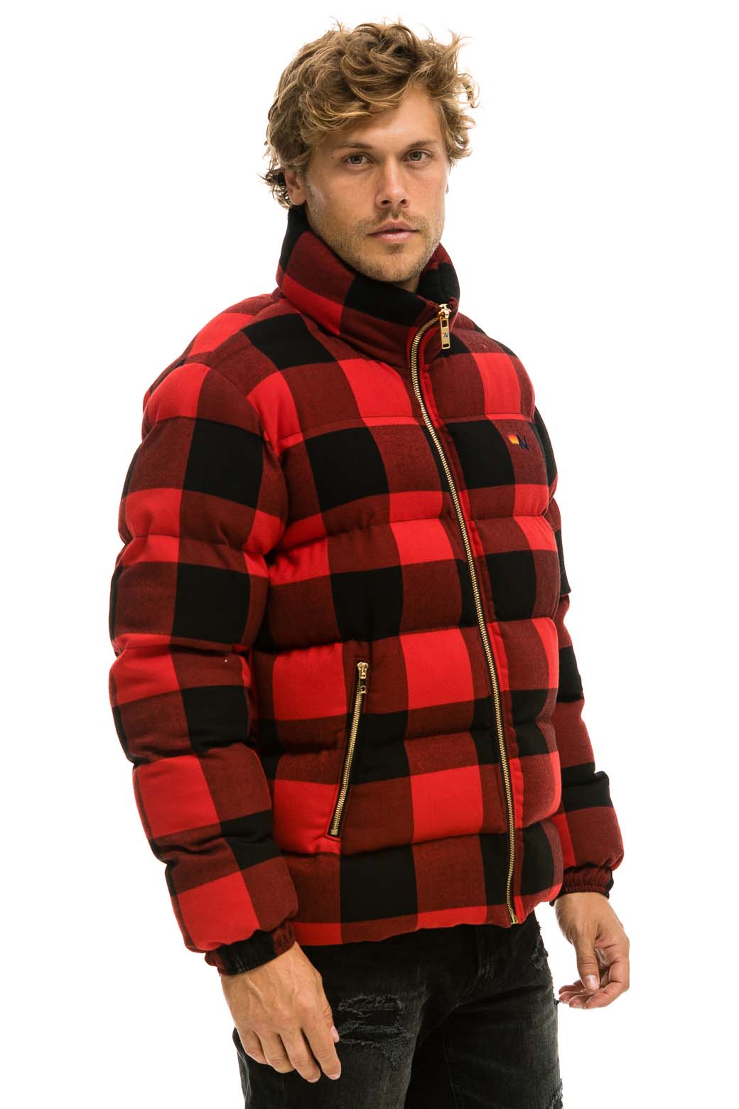 Retro UNISEX PLAID TRAVELER JACKET - BUFFALO PLAID
