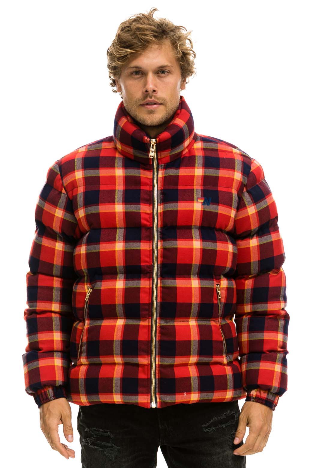 Retro UNISEX PLAID TRAVELER JACKET - RUGBY PLAID