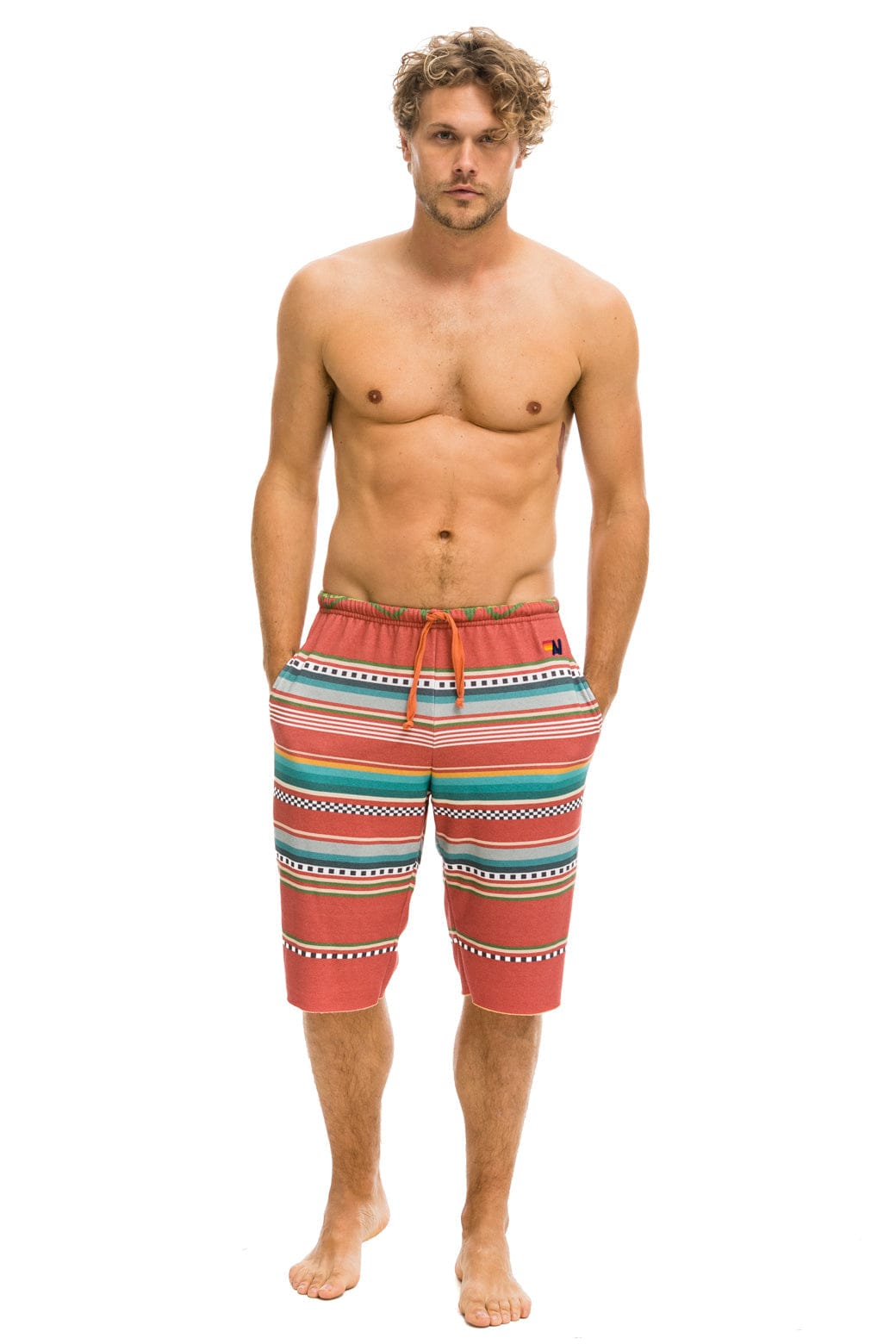 Retro MENS TULUM SWEATSHORTS - RED